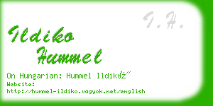 ildiko hummel business card